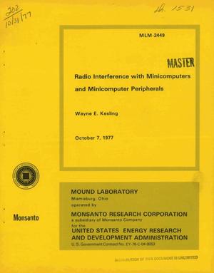 Radio interference with minicomputers and minicomputer peripherals