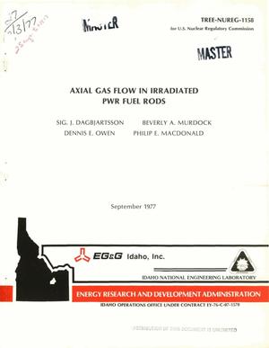 Axial gas flow in irradiated PWR fuel rods