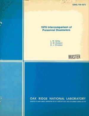 Primary view of object titled '1976 intercomparison of personnel dosimeters'.