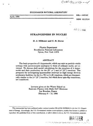Strangeness in nuclei