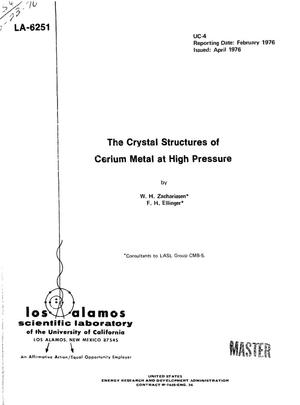 Crystal structures of cerium metal at high pressure