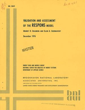 Validation and assessment of the RESPONS model