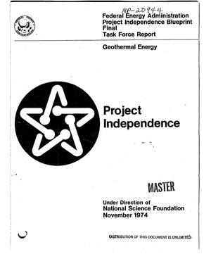 Project Independence. Final task force report: geothermal energy