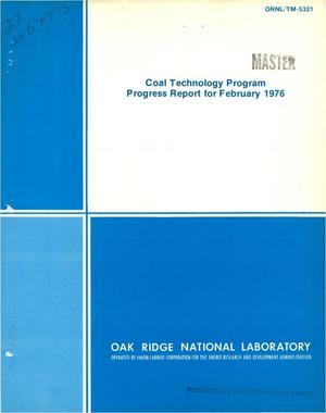 Coal technology program progress report, February 1976