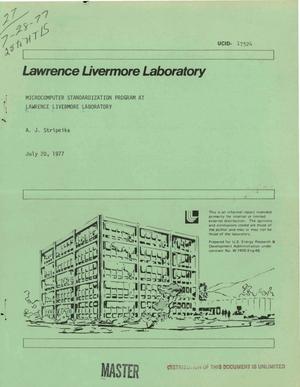 Microcomputer standardization program at Lawrence Livermore Laboratory