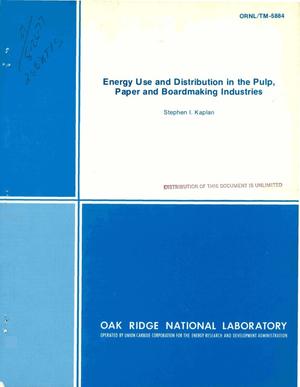 Energy use and distribution in the pulp paper and boardmaking industries