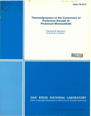 Thermodynamics of the conversion of plutonium dioxide to plutonium monocarbide