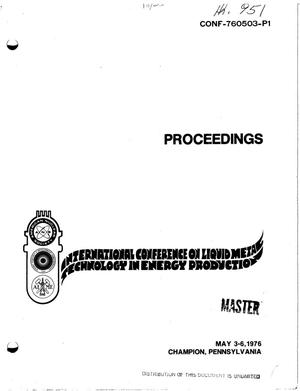 Proceedings of the international conference on liquid metal technology in energy production