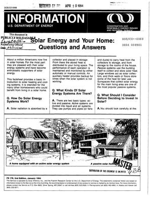 Solar energy and your home: questions and answers