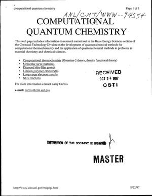 Computational Quantum Chemistry [Website]