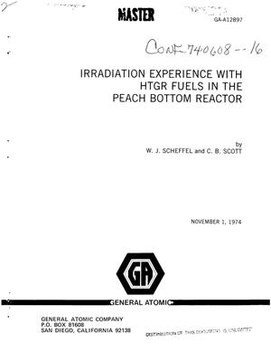 Irradiation experience with HTGR fuels in the Peach Bottom Reactor