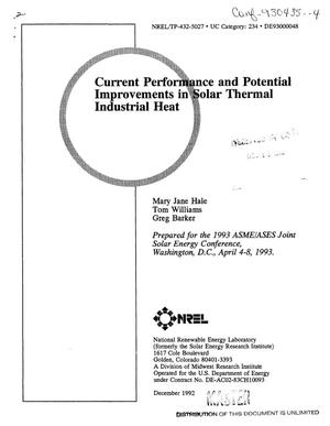 Current performance and potential improvements in solar thermal industrial heat