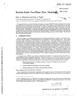 Particle-fluid two-phase flow modeling