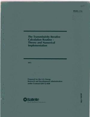 Transmissivity iterative calculation routine: theory and numerical implementation