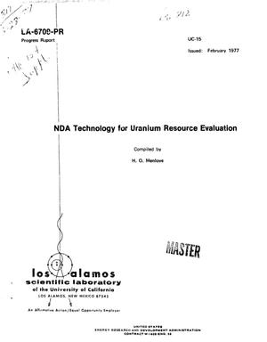 NDA technology for uranium resource evaluation. [ONETRAN]
