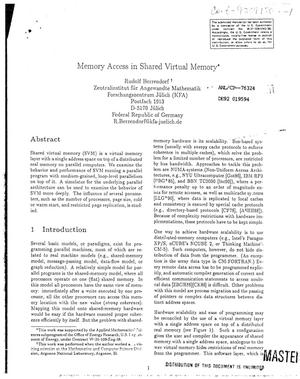 Memory access in shared virtual memory