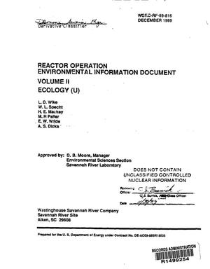 Reactor operation environmental information document