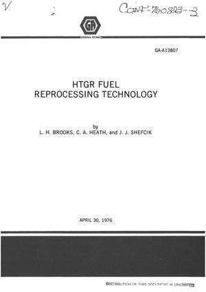 HTGR fuel reprocessing technology