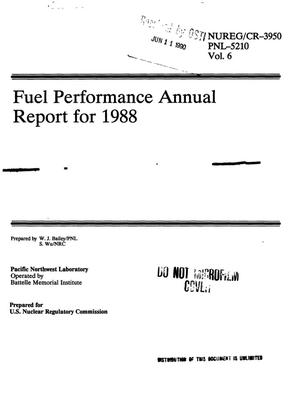 Fuel performance annual report for 1988