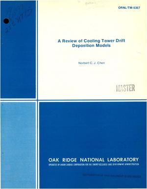 Review of cooling tower drift deposition models