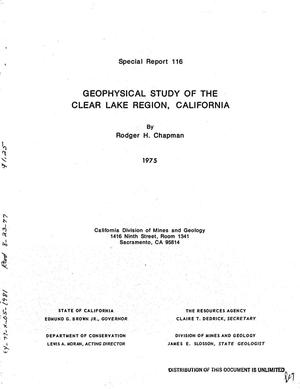 Geophysical study of the Clear Lake region, California