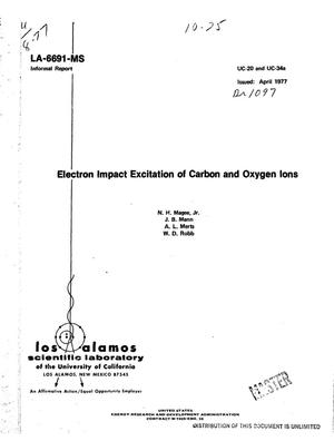 Electron impact excitation of carbon and oxygen ions