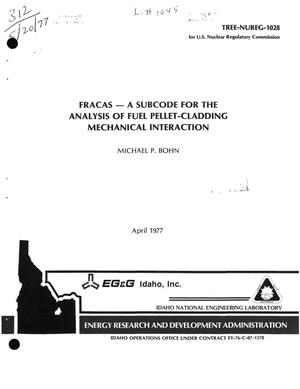 FRACAS: a subcode for the analysis of fuel pellet-cladding mechanical interaction