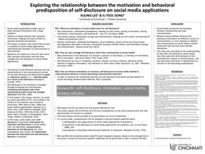 Exploring the Relationship Between the Motivation and Behavioral Predisposition of Self-Disclosure on Social Media Applications