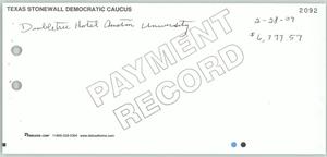 [Payment record of DoubleTree Hotel Austin University]