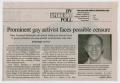 Thumbnail image of item number 1 in: '[Clipping: Prominent gay activist faces possible censure]'.