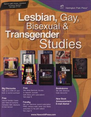 Haworth Press Catalog: Lesbian, Gay, Bisexual & Transgender Studies