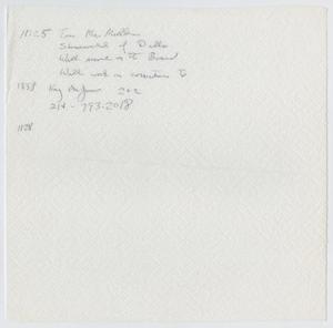 Primary view of object titled '[Handwritten note regarding individuals]'.