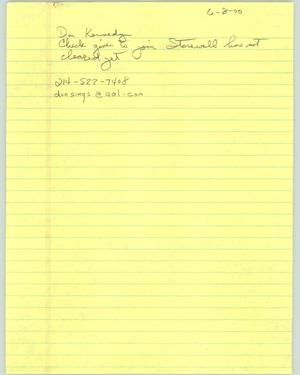 [Handwritten note about Don Kennedy]