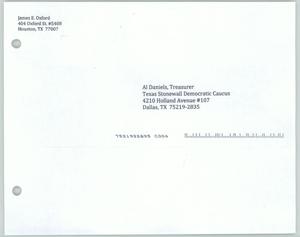 [Envelope Addressed to Al Daniels, Treasurer]