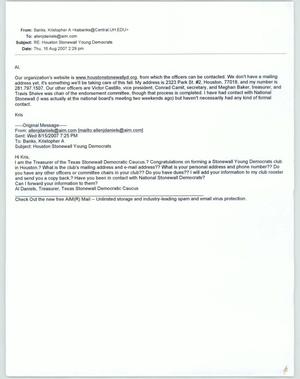 [Email correspondence between Kristopher A. Banks and Al Daniels]