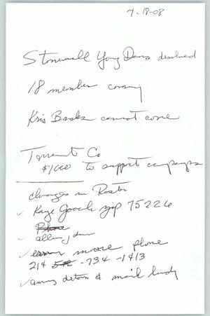 [Handwritten note about TSDC]