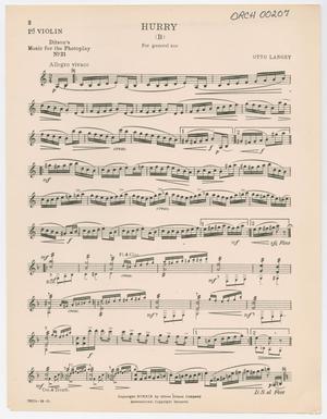 Hurry (B): Violin 1 Part