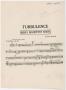 Musical Score/Notation: Turbulence: Timpani (G & E) Part