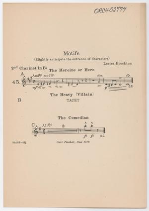 Motifs: Clarinet 2 in Bb Part