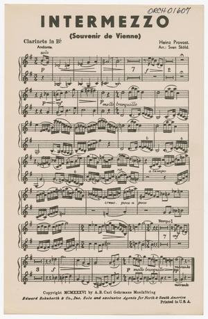 Intermezzo: Clarinets in Bb Part