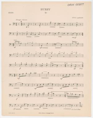 Primary view of object titled 'Hurry (B): Bass Part'.