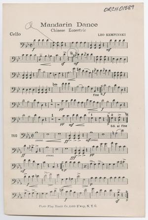 Primary view of object titled 'Mandarin Dance: Cello Part'.
