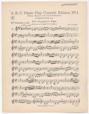 Primary view of object titled 'Romantic Suite: Clarinet 2 in B-flat Part'.