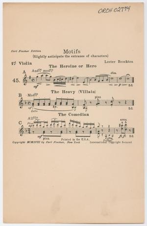 Motifs: Violin 1 Part