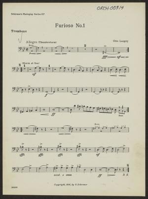 Primary view of object titled 'Furioso Number 1: Trombone Part'.