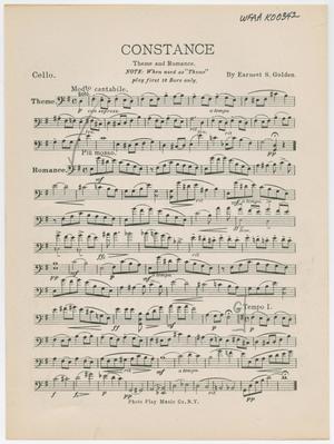 Constance: Cello Part