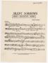 Musical Score/Notation: Silent Sorrows: Cello Part