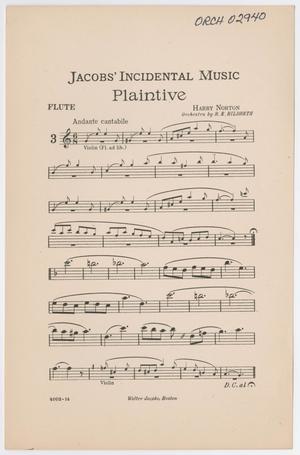 Plaintive: Flute Part
