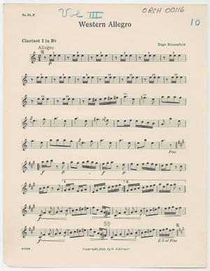 Western Allegro: Clarinet 1 in Bb Part