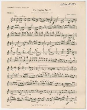 Furioso Number 2: Violin 1 Part